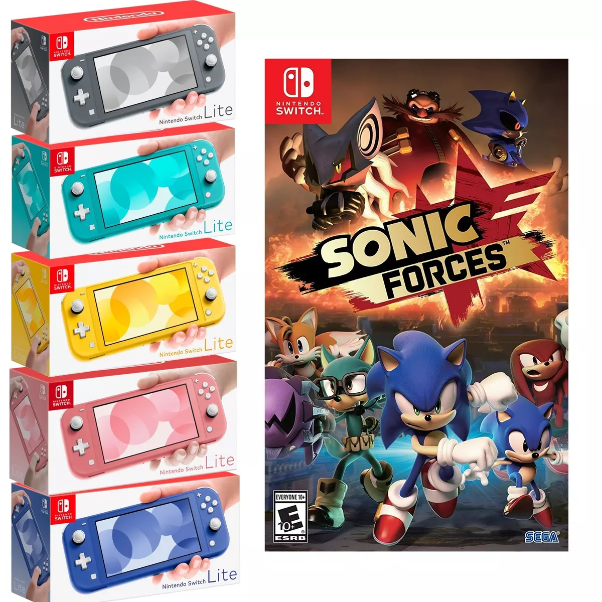 NEW Nintendo Switch Lite Handheld Console + FREE GAME SONIC FORCES