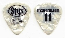Styx Ricky Phillips Signature White Pearl Guitar Pick - 2011 Tour