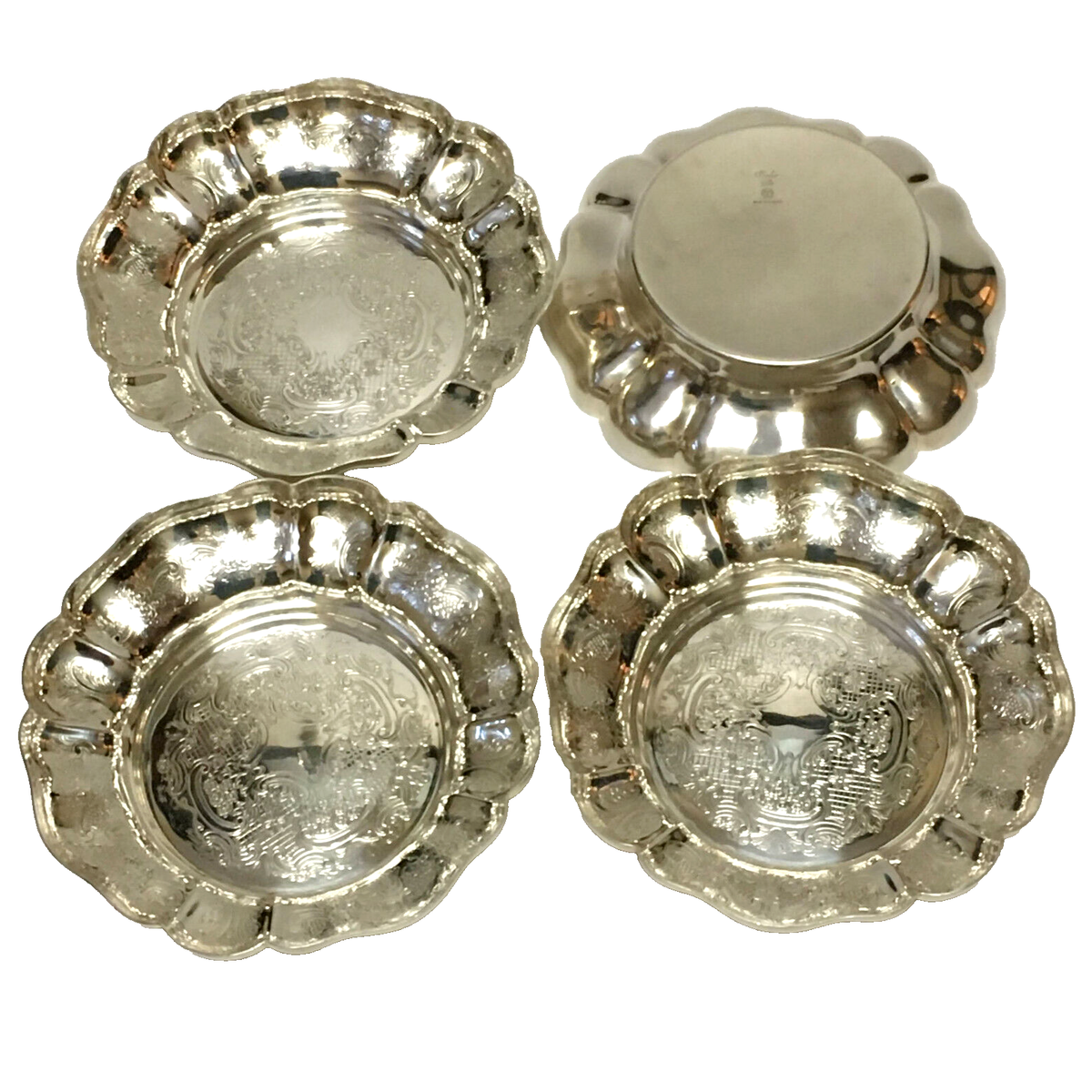 Antique Barker Ellis Set of 4 Silverplate 6