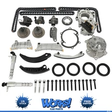 Timing Chain Kit Oil Pump Water Pump VTC Solenoid For 07-16 Cadillac Suzuki 3.6L