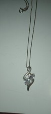 Sterling Silver Always My Daughter Necklace With 2 Diamond Looking Hearts Fe 6