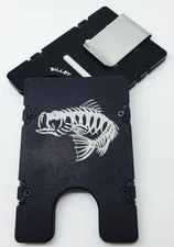 Bass Bones, Aluminum Wallet RFID Protection, Black