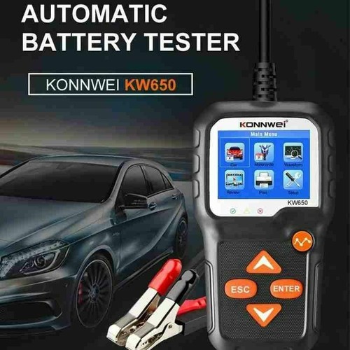 KONNWEI KW650 Tester Batteria Analizzatore 2000CCA Carica Cranking Strumento Diagnostico - Foto 7 di 11