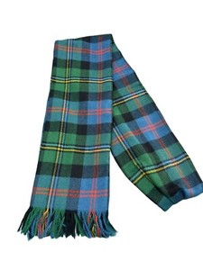 Choir Scarves Stoles Lot of 10 Blue Green Plaid Fringed Edges Gathered Backs