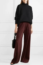 New $1920 The Row Pheliana Oversized Cashmere Turtleneck Sweater in Black sz L