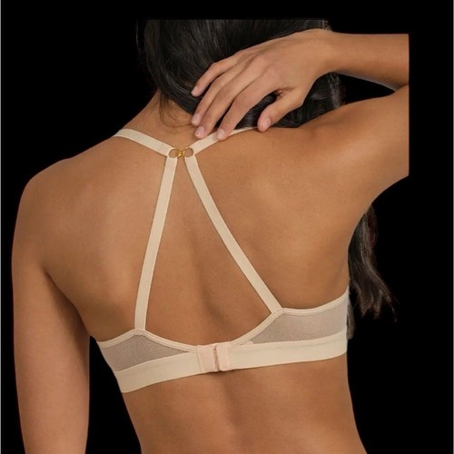 Lively Deep V No-Wire Push-Up Oomph Bra Toasted Almond Size 34 DD 34 E NWT - Picture 3 of 8