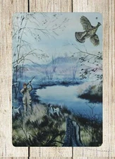 Grouse Hunting 1952 metal tin sign man cave cabin rustic collectible home decor
