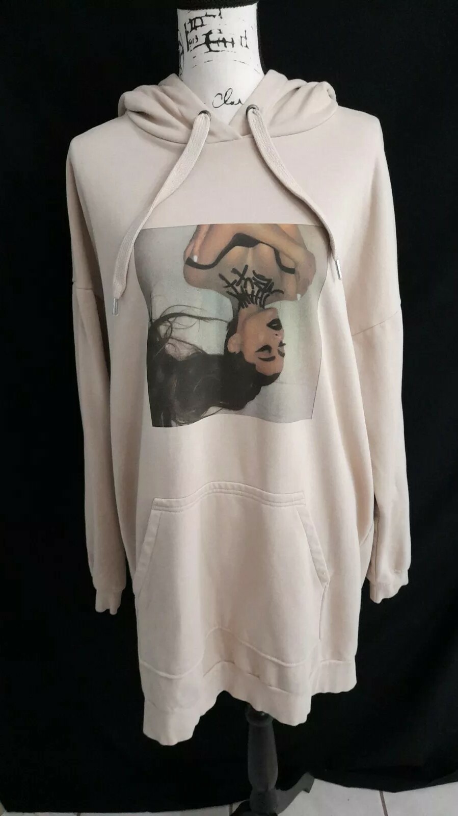 Hu0026amp;M DIVIDED Ariana Grande Thank You Next Sweatshirt Dress Tunic 2019 Sz  L z25 | eBay