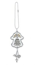 Ganz Silver Guardian Angel Car Charm  Never Drive Faster Than Your Guardian ...