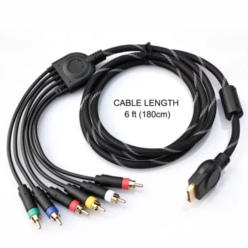 NEW!HD Retrovision PlayStation 2/3 PS2/PS3 Premium YPbPr Component Video Cable - Picture 4 of 13