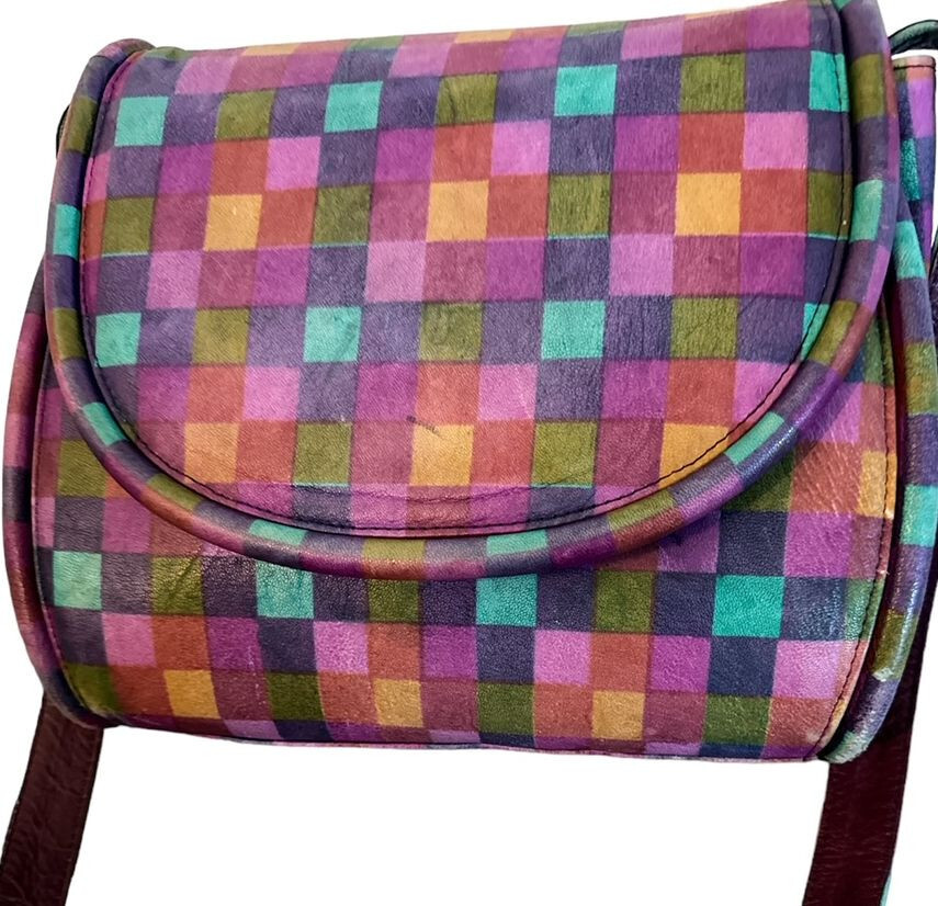 VINTAGE Stuart Weitzman PATCHWORK LEATHER CROSSBO… - image 6