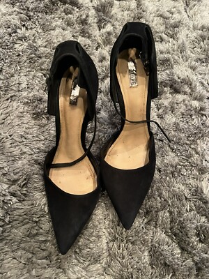 SCHUTZ Suede Ankle Strap Heels Shoes Stilletos Pumps Size B