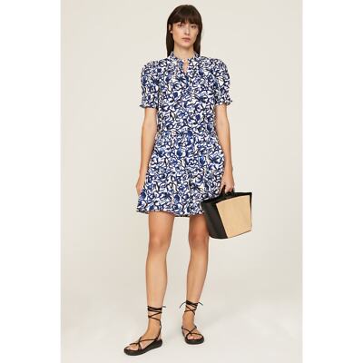 Apiece Apart Las Alturas Blue Floral Print Short Sleeve A-Line Mini Dress Size L | eBay Apiece Apart Las Alturas Blue Floral Print Short Sleeve A-Line Mini Dress Size L | eBay