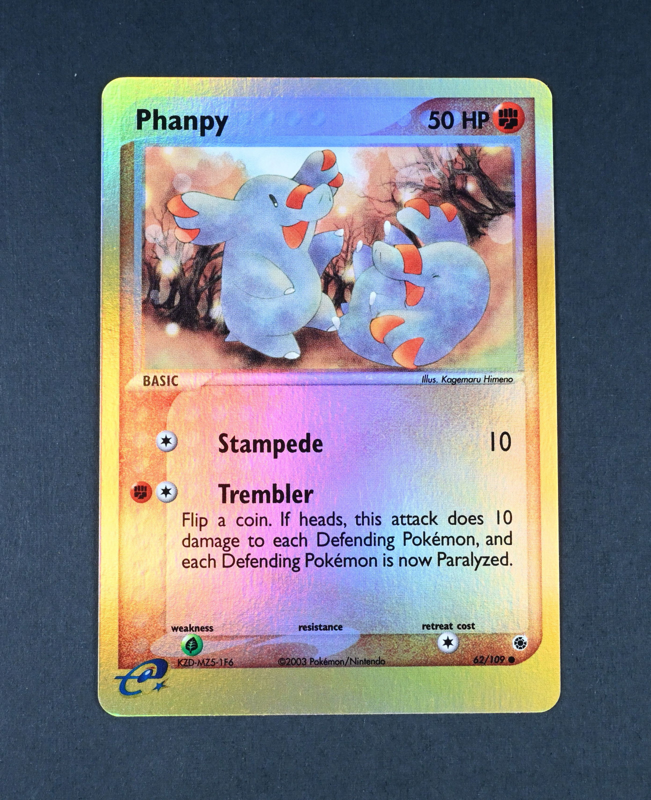 NM  Phanpy Reverse Holo 62/109 Ruby and Sapphire Pokemon Card