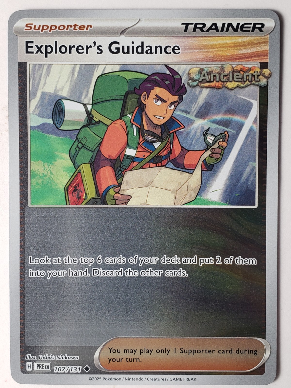 REVERSE HOLO Explorer's Guidance 107/131 NM/M Prismatic Evolutions Pokemon Card