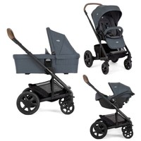 Joie Chrome Deluxe Travel System 3-in-1 Stroller R129 Car Seat Bundle Moonlight