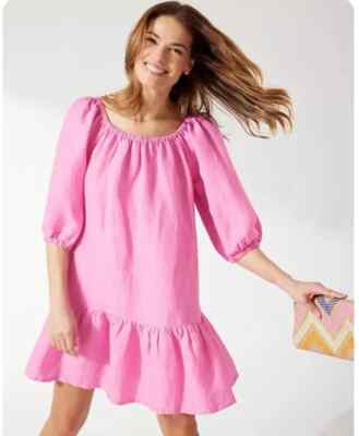 Tommy Bahama St. Lucia Linen-Blend Off-the-Shoulder Tiered Dress - NWOT  Size XXS | eBay