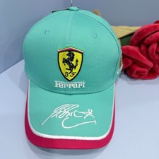Ferrari Men's Signature Adjustable Casual Sports Baseball Cap Hat Lake Green NEW