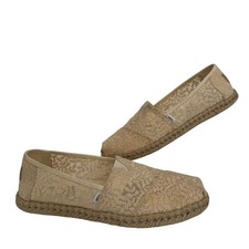Toms Women's Alpargata Rope 2.0 Espadrille Natural Crochet Lace Size 7.5