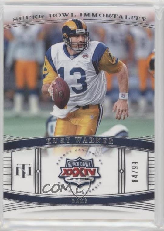 2023 Panini National Treasures Super Bowl Immortality 84/99 Kurt Warner HOF 0us8