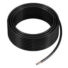 3 AWG THHN Wire 19-Stranded Black Copper Building Wire Nylon Jacket 50 ft 600V