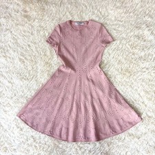 VALENTINO Short-Sleeved Flare Dress Women Size S pink Genuine