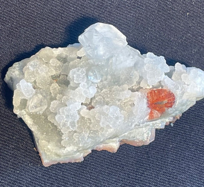 Stunning Coral formation in matrix W/ red stilbite cluster specimen