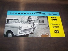TOPRARITÄT Herrlicher Prospekt Glas Goggomobil Isar von 1960 !!!
