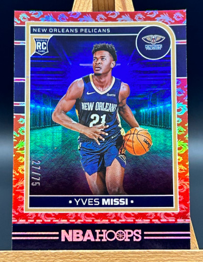 Yves Missi 2024-25 Panini NBA Hoops 27/75 Dragon Rookie RC #251