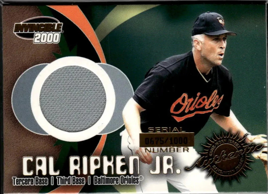 2000 Pacific Invincible Game Jersey 309/1000 Cal Ripken Jr Baseball card #7