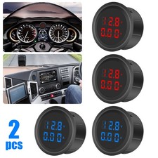 2PCS 5-100V Digital Voltmeter Ammeter Dual Display Gauge for Cars  Motorcycles