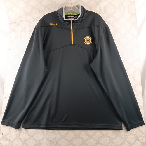 Reebok Center Ice Boston Bruins Quarter Zip Pullover Jacket Mens Extra Large