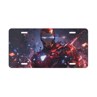 Iron Man Super Hero, License Plate New Car Tag Metal Aluminum - USA