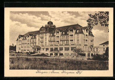 Königstein I. Taunus, postcard, partial view of the Hotel Königsteiner Hof 