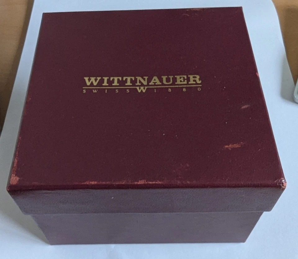 ОРИГИНАЛЬНЫЙ швейцарский WITTNAUER часы коробка из искусственной кожи интерьер + часы подушка - Изображение 3 из 4