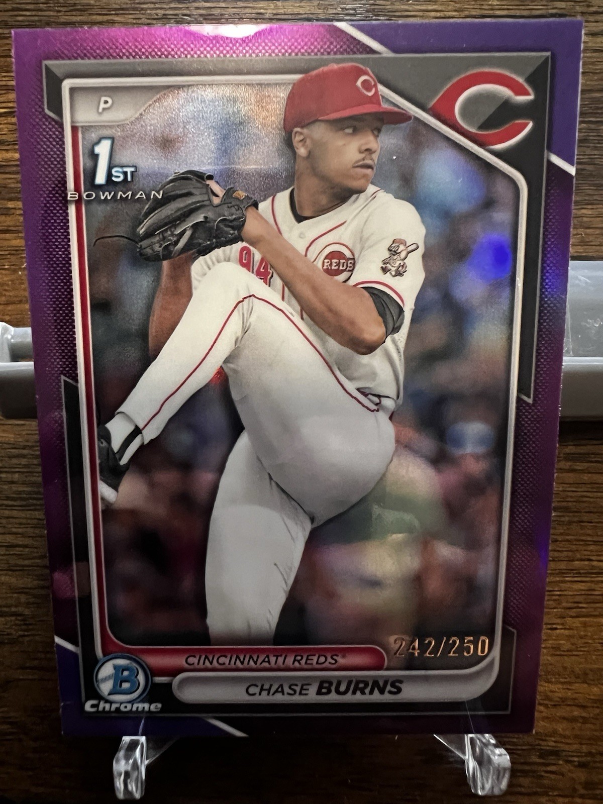 2024 Bowman Draft - Chrome Chase Burns #BDC-55 Purple Refractor /250 1st Bowman