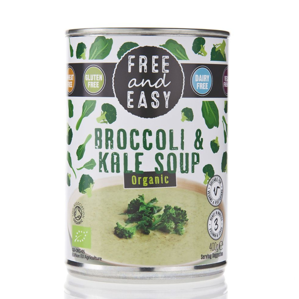 Free & Easy Organic Broccoli & Kale Soup 400g Gluten Free