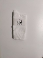 b studio -women's socks - white- Cotton Blend - Made in USA **I5**
