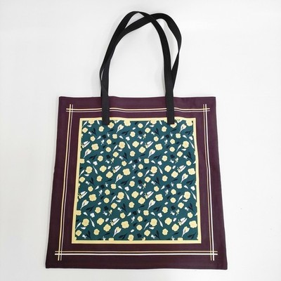 【新品】MARNI FLOWER CAFE BANDANA TOTE BLACK MARNI Bandana Tote Marni Flower Cafe Tote Bag Burgundy Green 6