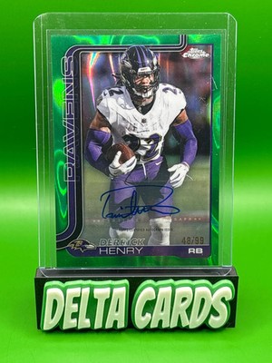 2025 Topps Chrome Derrick Henry #BA-DH Green Laval Autograph /99