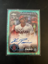 2024 Topps Chrome #RA-KP Kyren Paris Rookie Autographs Aqua Wave Refractor #/199