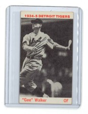 1974 TCMA - Gerald "Gee" Walker - 1934-35 Detroit Tigers