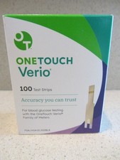 NEW-One Touch Verio Test Strips-NIB Sealed--Box of 100 EXP: 04/30  05/31 2026