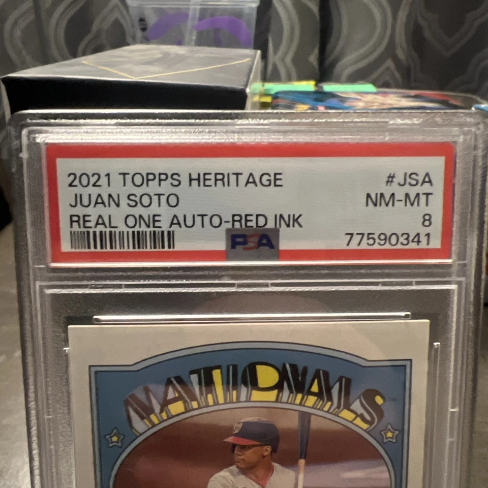 2021 Topps Heritage Juan Soto 1972 Real One 红色墨水签名/72 — 第 3/4 张图片