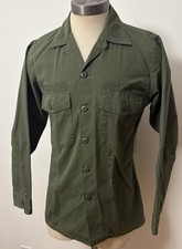 VTG US ARMY Utility Shirt Durable Press OG 507 SEE MEASUREMENTS Tagged 15.5 X 33