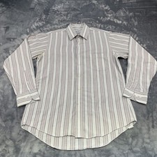 Sears Roebuck  Co Long Sleeve Button-Down 15.5 34/35 Fitted Gray Vintage 70-80s