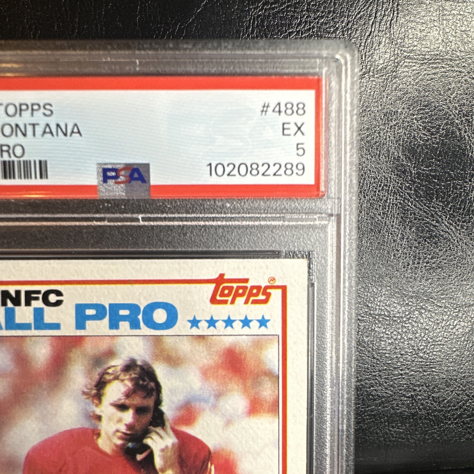 Topps 1982 Joe Montana All-Pro #488 PSA Graded San Francisco 49ers NFL view 2