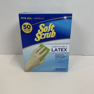Soft Scrub Disposable Latex Gloves  50 pk.   (11350)  FS