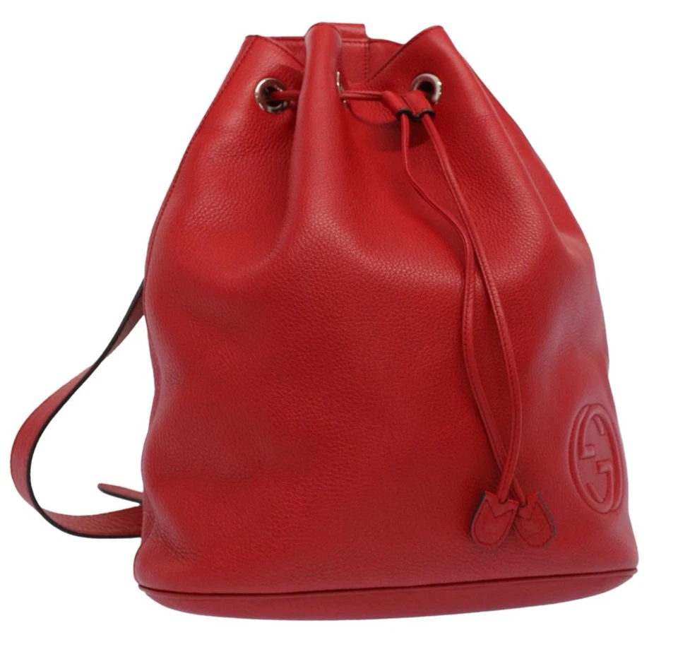 Mochila Gucci Soho Cuero Rojo 368588 Foto 2 de 3