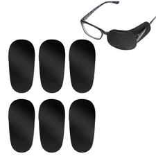 LUTER 6pcs Eye Patches for Glasses, Reusable Non-Woven Fabric Patch to... 